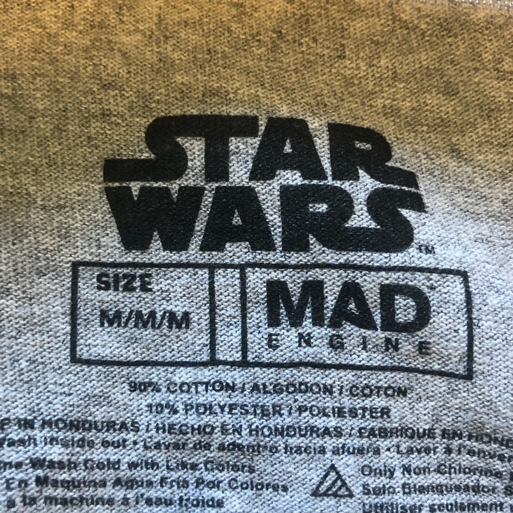 Star Wars Men’s Tee Medium Gray/Green/Yellow - Picture 10 of 10